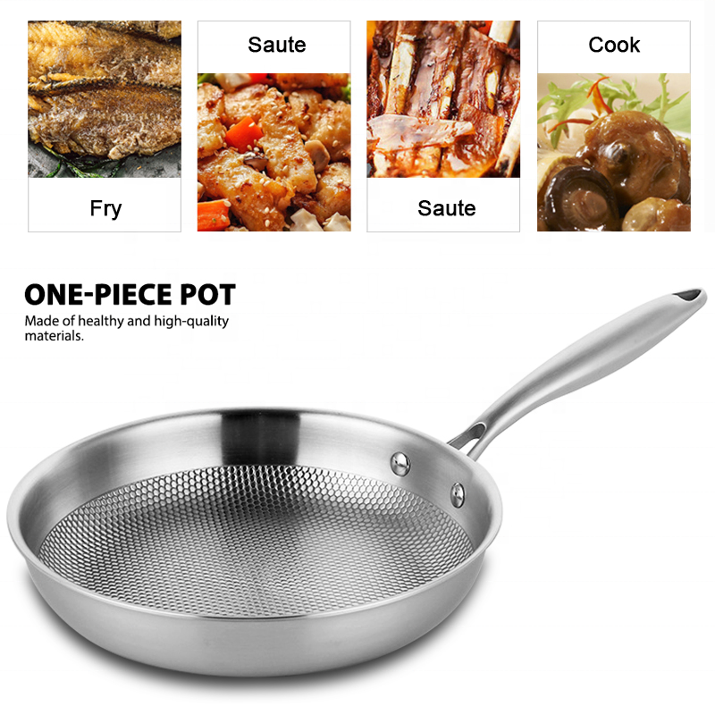 18/10 Stainless Steel Frying Pan – 5PLY X1312 | Heavy Duty