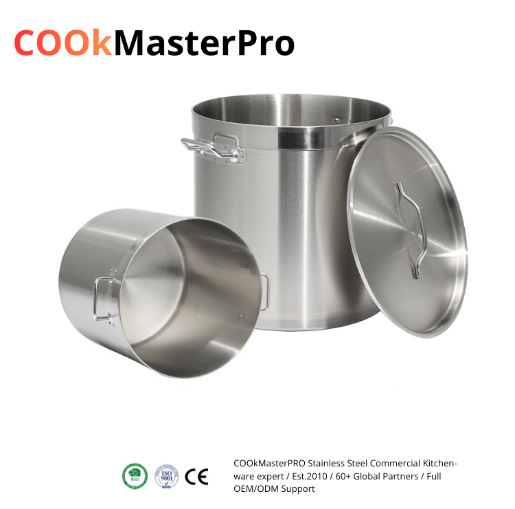 Professional Stainless Steel Pot with lid – 17L - X1540 / 28cm | Heavy Duty