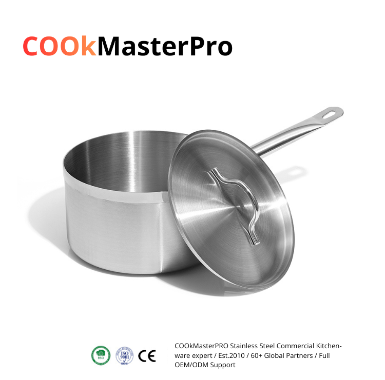 Professional Stainless Steel Saucepan - X1230 8L /24cm | Heavy Duty