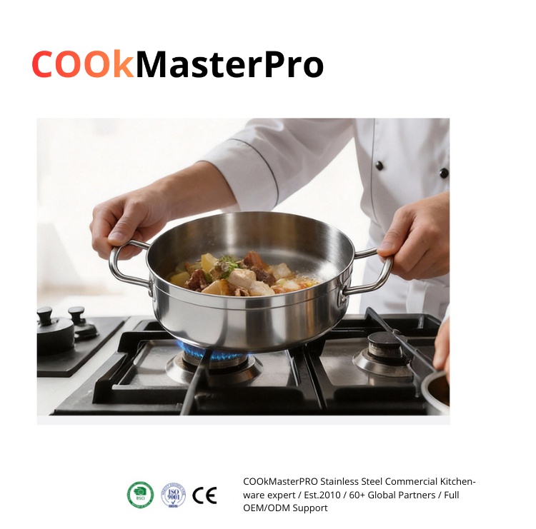 Professional Stainless Steel Pot with lid – 7L - X1590 / 30cm | Heavy Duty
